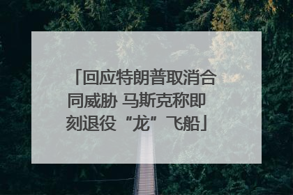回应特朗普取消合同威胁 马斯克称即刻退役“龙”飞船