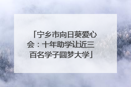 宁乡市向日葵爱心会：十年助学让近三百名学子圆梦大学