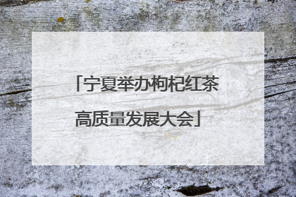 宁夏举办枸杞红茶高质量发展大会