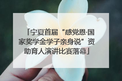 宁夏首届“感党恩·国家奖学金学子亲身说”资助育人演讲比赛落幕