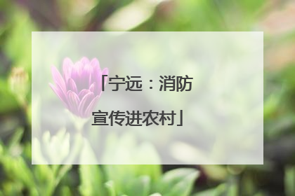 宁远：消防宣传进农村