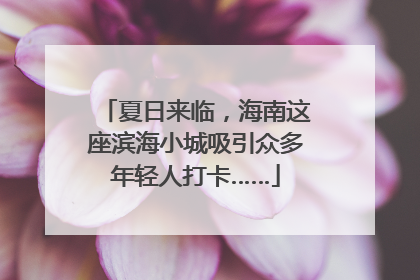 夏日来临，海南这座滨海小城吸引众多年轻人打卡……