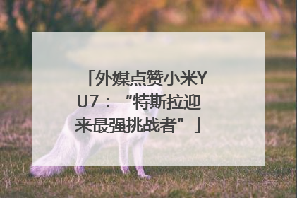 外媒点赞小米YU7：“特斯拉迎来最强挑战者”