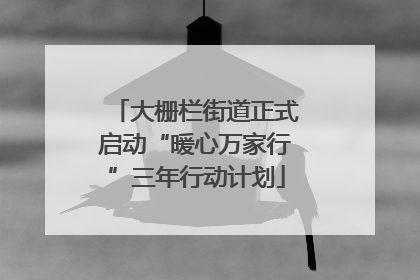 大栅栏街道正式启动“暖心万家行”三年行动计划