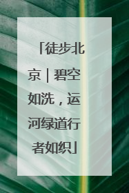 徒步北京｜碧空如洗，运河绿道行者如织