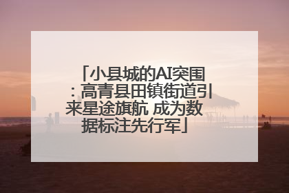 小县城的AI突围：高青县田镇街道引来星途旗航 成为数据标注先行军