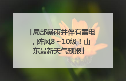 局部暴雨并伴有雷电，阵风8～10级！山东最新天气预报