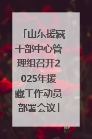 山东援藏干部中心管理组召开2025年援藏工作动员部署会议