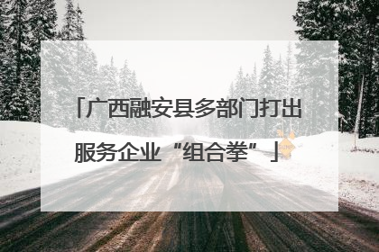 广西融安县多部门打出服务企业“组合拳”