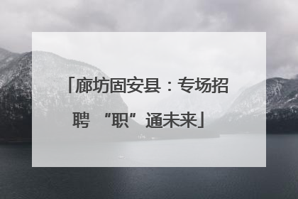 廊坊固安县：专场招聘 “职”通未来