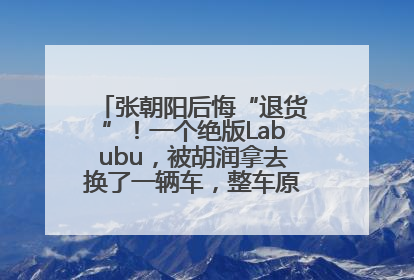 张朝阳后悔“退货”！一个绝版Labubu，被胡润拿去换了一辆车，整车原价值上百万元