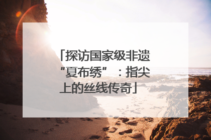 探访国家级非遗“夏布绣”：指尖上的丝线传奇