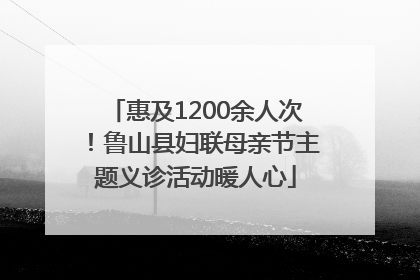 惠及1200余人次！鲁山县妇联母亲节主题义诊活动暖人心