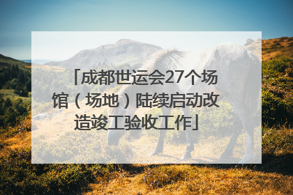 成都世运会27个场馆（场地）陆续启动改造竣工验收工作