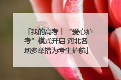 我的高考丨“爱心护考”模式开启 河北各地多举措为考生护航