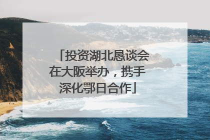 投资湖北恳谈会在大阪举办，携手深化鄂日合作