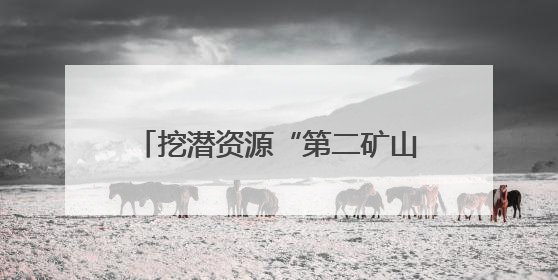 挖潜资源“第二矿山”新价值｜贵州产业新势力系列报道之十四