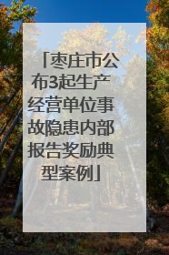 枣庄市公布3起生产经营单位事故隐患内部报告奖励典型案例