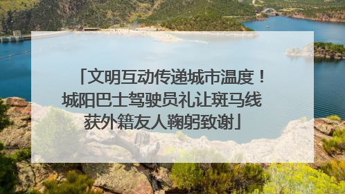 文明互动传递城市温度！城阳巴士驾驶员礼让斑马线获外籍友人鞠躬致谢