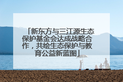 新东方与三江源生态保护基金会达成战略合作，共绘生态保护与教育公益新蓝图
