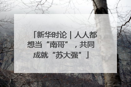 新华时论｜人人都想当“南哥”，共同成就“苏大强”