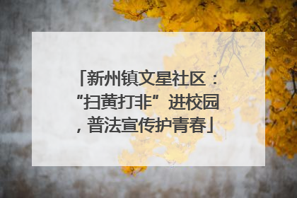 新州镇文星社区：“扫黄打非”进校园，普法宣传护青春