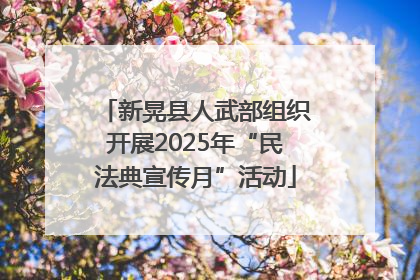 新晃县人武部组织开展2025年“民法典宣传月”活动