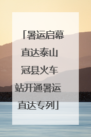 暑运启幕 直达泰山 冠县火车站开通暑运直达专列