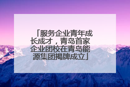 服务企业青年成长成才，青岛首家企业团校在青岛能源集团揭牌成立