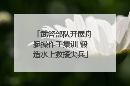 武警部队开展舟艇操作手集训 锻造水上救援尖兵