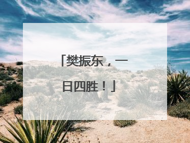 樊振东，一日四胜！