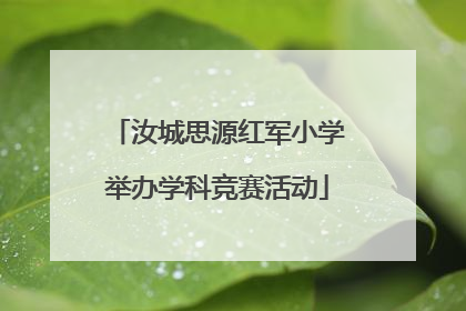 汝城思源红军小学举办学科竞赛活动