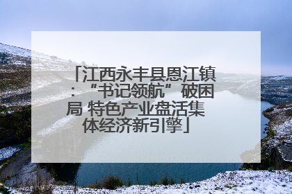 江西永丰县恩江镇：“书记领航”破困局 特色产业盘活集体经济新引擎