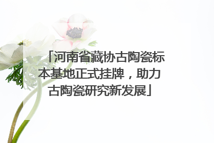 河南省藏协古陶瓷标本基地正式挂牌，助力古陶瓷研究新发展