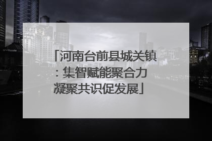 河南台前县城关镇：集智赋能聚合力 凝聚共识促发展