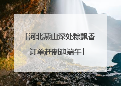 河北燕山深处粽飘香 订单赶制迎端午