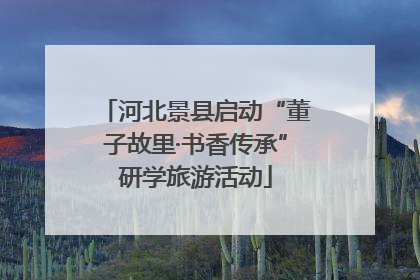 河北景县启动“董子故里·书香传承”研学旅游活动