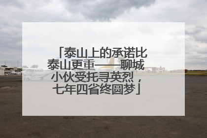 泰山上的承诺比泰山更重——聊城小伙受托寻英烈，七年四省终圆梦