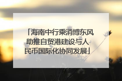 海南中行乘消博东风 助推自贸港建设与人民币国际化协同发展