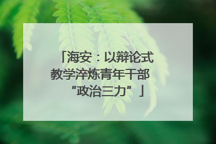 海安：以辩论式教学淬炼青年干部“政治三力”