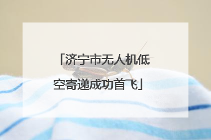济宁市无人机低空寄递成功首飞