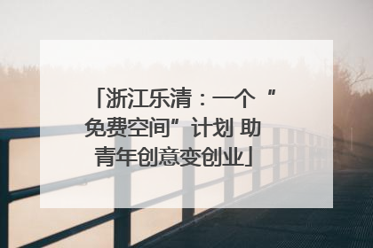 浙江乐清：一个“免费空间”计划 助青年创意变创业