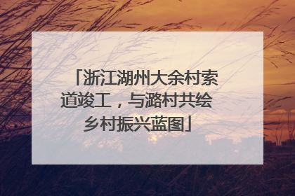 浙江湖州大余村索道竣工，与潞村共绘乡村振兴蓝图