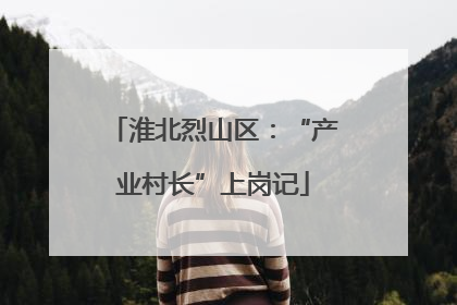 淮北烈山区：“产业村长”上岗记