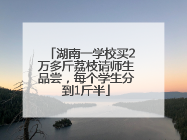 湖南一学校买2万多斤荔枝请师生品尝，每个学生分到1斤半