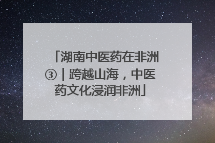 湖南中医药在非洲③｜跨越山海，中医药文化浸润非洲