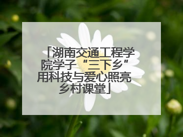 湖南交通工程学院学子“三下乡”用科技与爱心照亮乡村课堂