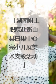 湖南财工职院赴衡山县白果中心完小开展美术支教活动