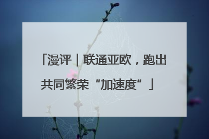 漫评｜联通亚欧，跑出共同繁荣“加速度”