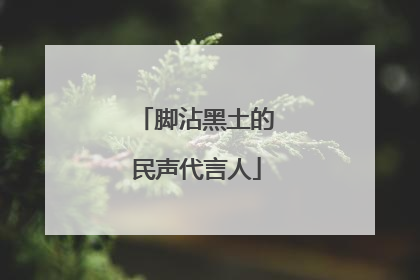 脚沾黑土的民声代言人